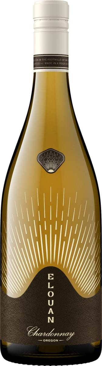 Elouan Chardonnay Oregon 2023 bottle highlighting bright, refreshing white wine with citrus and pear notes
