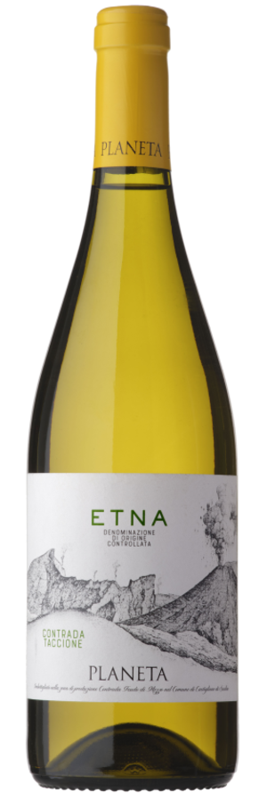Bottle of Planeta Etna Bianco 2021 750 ML on a white background.