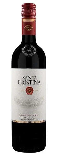 Santa Cristina Cabernet Sauvignon Toscana 750 ML bottle showcasing rich Tuscan red wine with dark fruit and smooth finish
