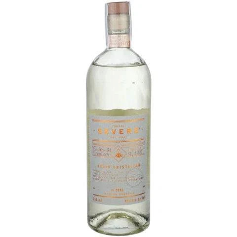Severo Tequila Anejo Cristalino 750 ML bottle with crystal clear tequila and elegant design