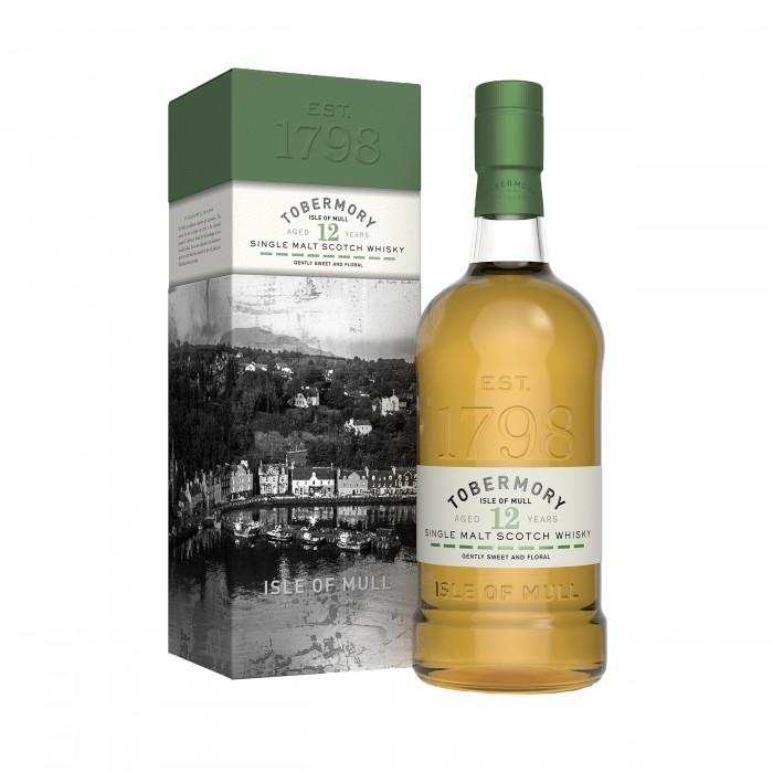 Tobermory Single Malt Scotch 12 Yr 750 ML bottle showcasing premium aged whisky