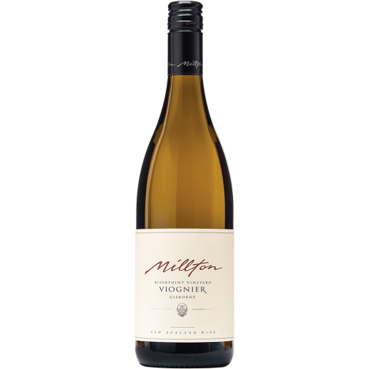 Millton Riverpoint Vineyard Viognier 750 ML bottle showcasing aromatic New Zealand white wine with apricot and peach notes