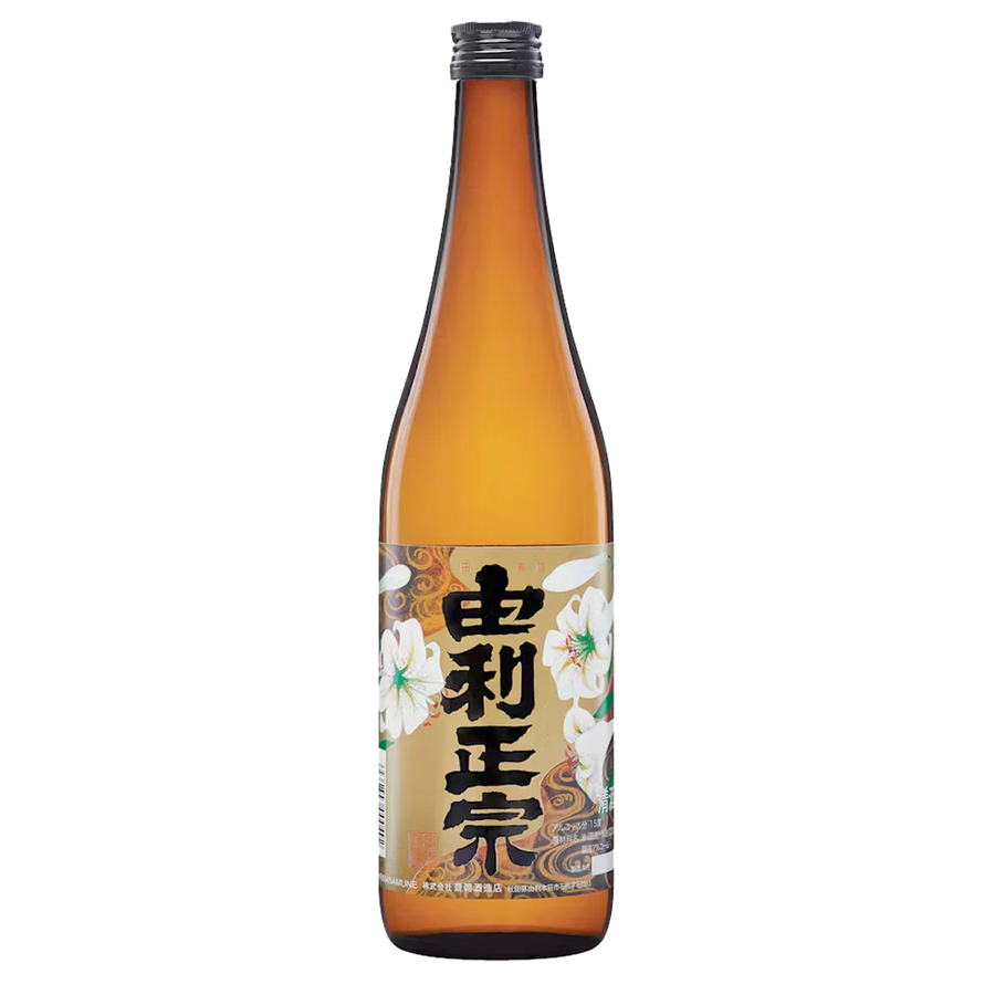 Yuri Masamune Beautiful Lily Futsushu Sake 1.8 L bottle with floral label design.