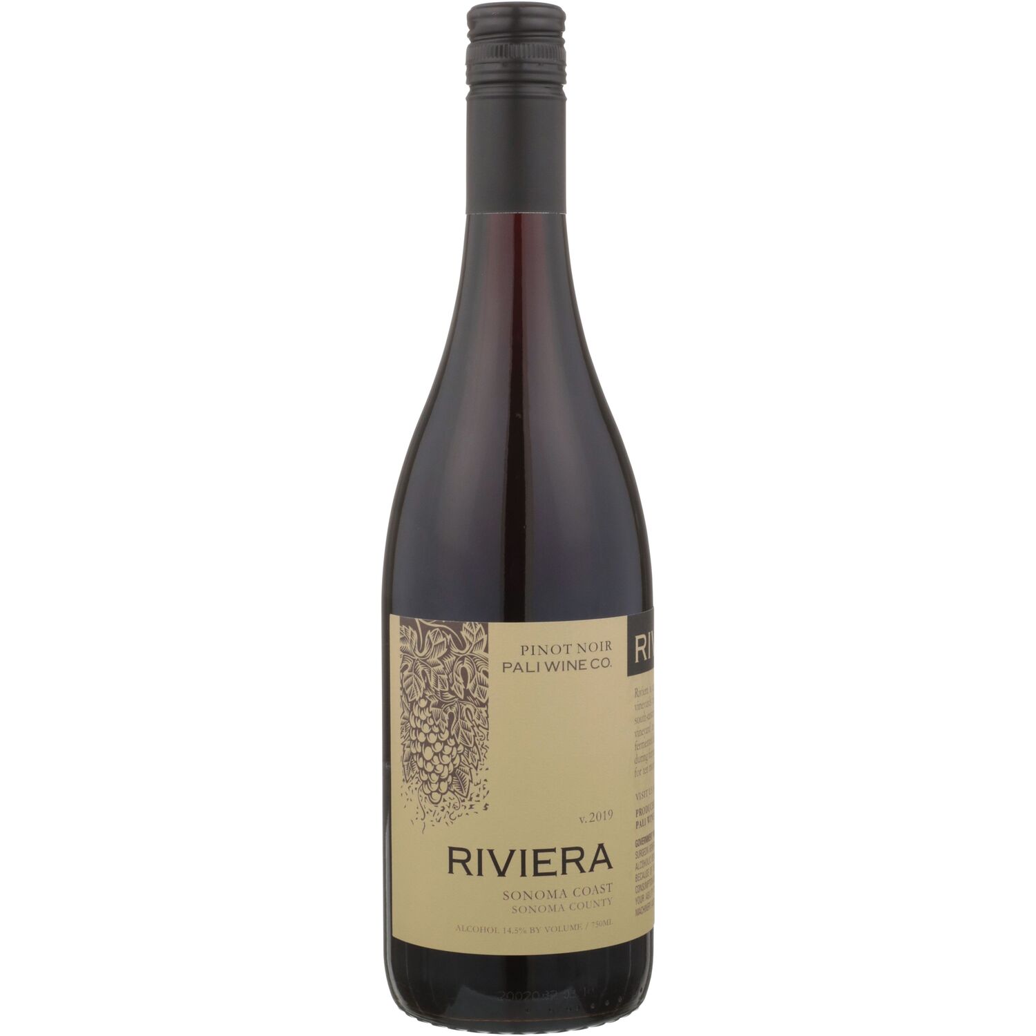 Pali Wine Co. Pinot Noir Riviera Sonoma Coast 2019 750 ML | Wine Online ...