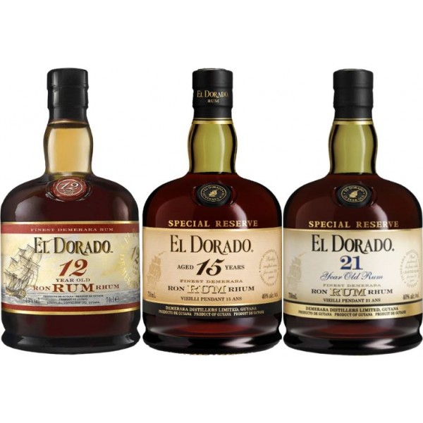 EL Dorado 12-15-21 Year Old Demerara Rum Combo 750 ML